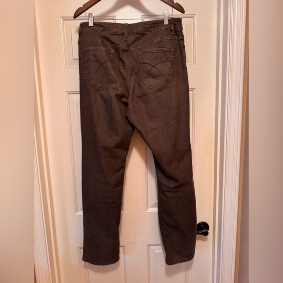 Chico's Women's ultimate fit Slim Leg Jeans in brown - Picture 7 of 11